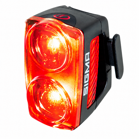 Éclairage Arrière SIGMA Buster RL 150 avec Feu Stop — vue produit sur fond blanc