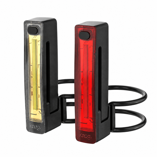 Éclairage Avant et Arrière KNOG PLUS TWINPACK 40/20 Lumens Noir — vue produit sur fond blanc