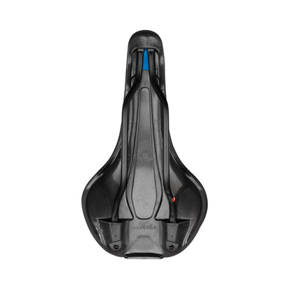 Selle SELLE ITALIA FLITE BOOST TM S Rails Magnanèse Noir — vue de dessous et rails manganèse