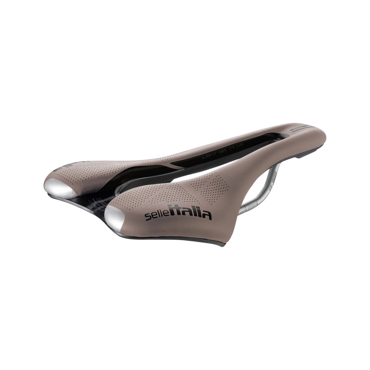 Selle SELLE ITALIA SLR BOOST GRAVEL SUPERFLOW S Rails TI316 Marron — vue trois quarts coloris marron S3