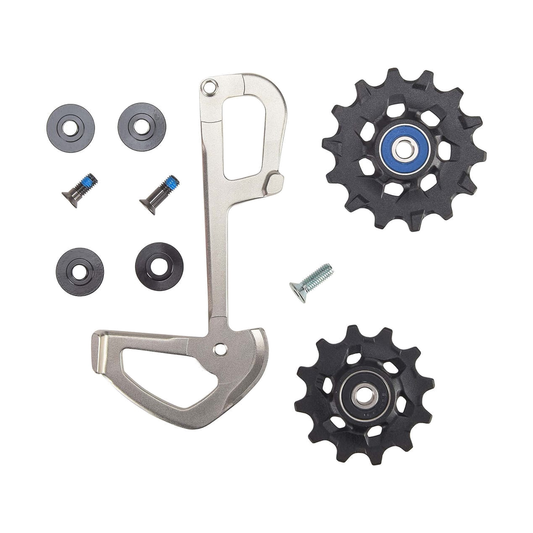 Chape Intérieure + Galets 12V SRAM EAGLE XX1 Gris — pièce sur fond blanc