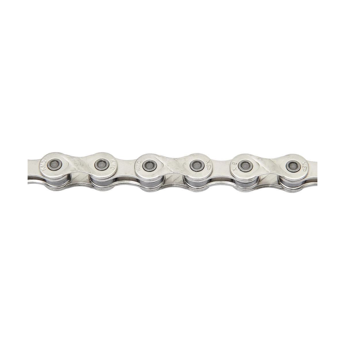 Chaîne 6/7/8V KMC X8 Argent — photo produit sur fond blanc
