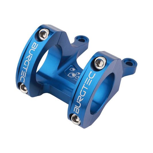Potence BURGTEC Direct Mount MK3 Bleu — vue principale sur fond blanc