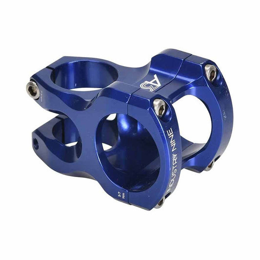 Potence INDUSTRY NINE A35 Bleu — vue principale sur fond blanc