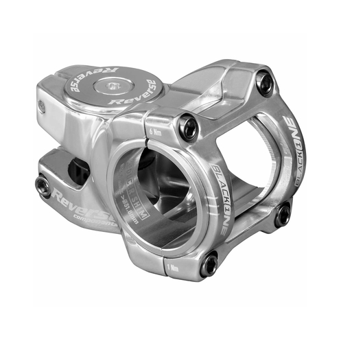 Potence REVERSE COMPONENTS BLACK ONE D-2 Titanium Argent — vue principale sur fond blanc