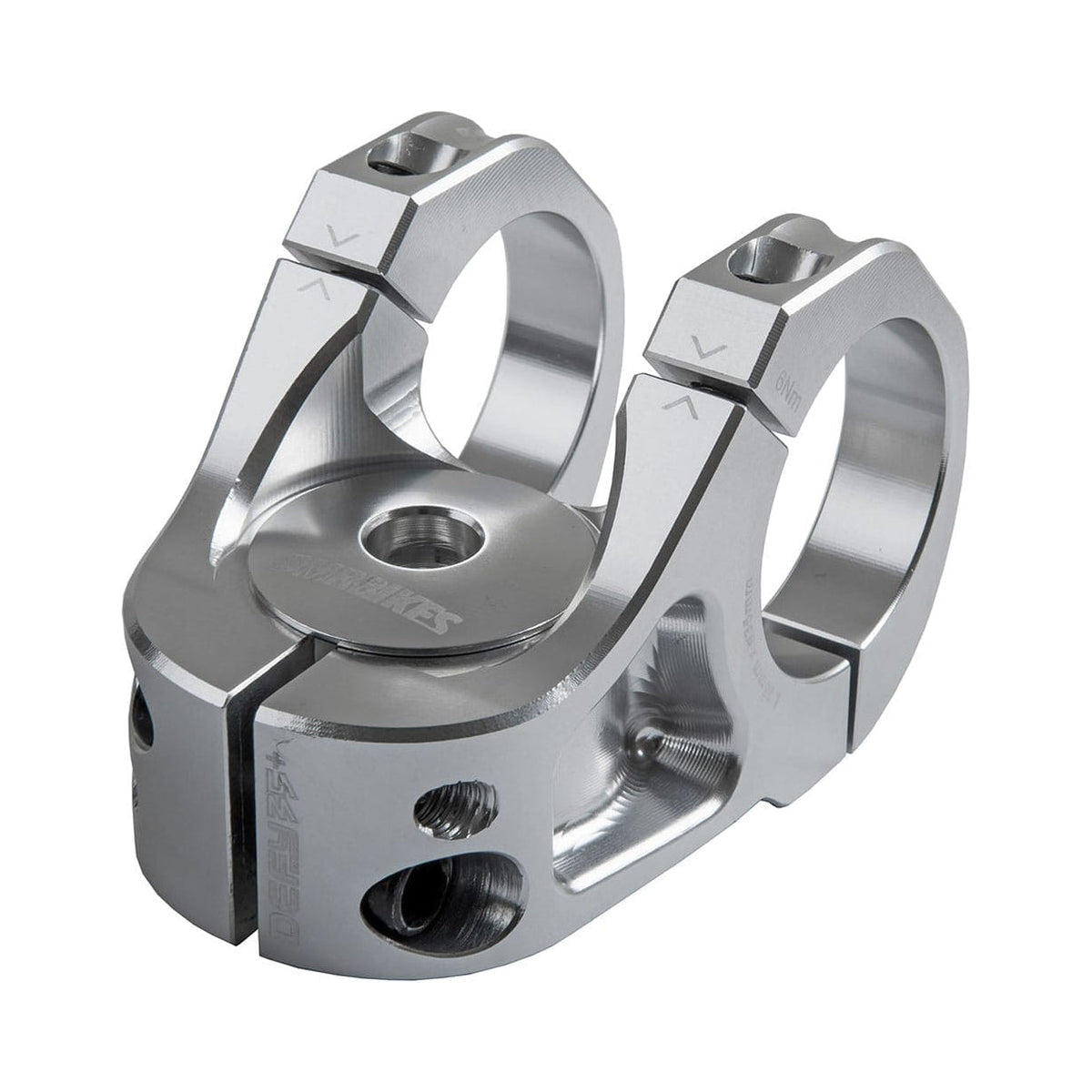 Potence DMR DEFY35 Rise 5mm Argent — vue principale sur fond blanc