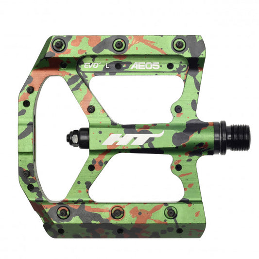 Pédales Plates HT COMPONENTS EVO+ AE05 Vert Camo
