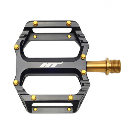 Pédales Plates HT COMPONENTS AR09T Titane Noir