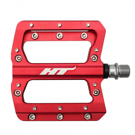 Pédales Plates HT COMPONENTS NANO AN14A Rouge