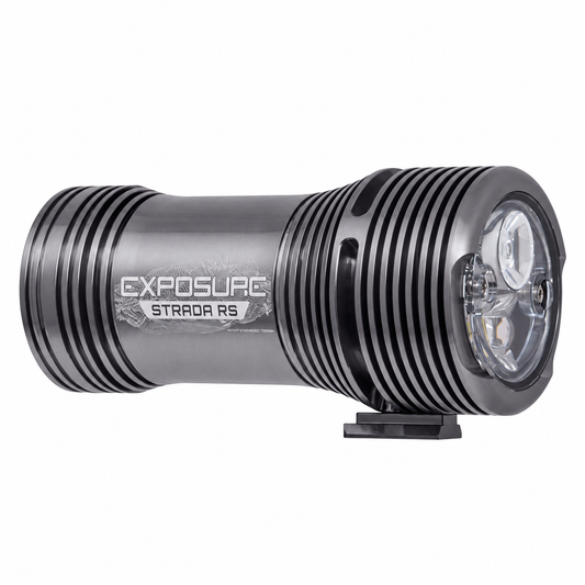 Éclairage Avant EXPOSURE LIGHTS STRADA MK13 RS AKTIV Gun Metal Black — vue produit sur fond blanc