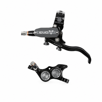 Frein HOPE TECH 4 EVO TR4 Noir/Fumé — levier et étrier sur fond blanc