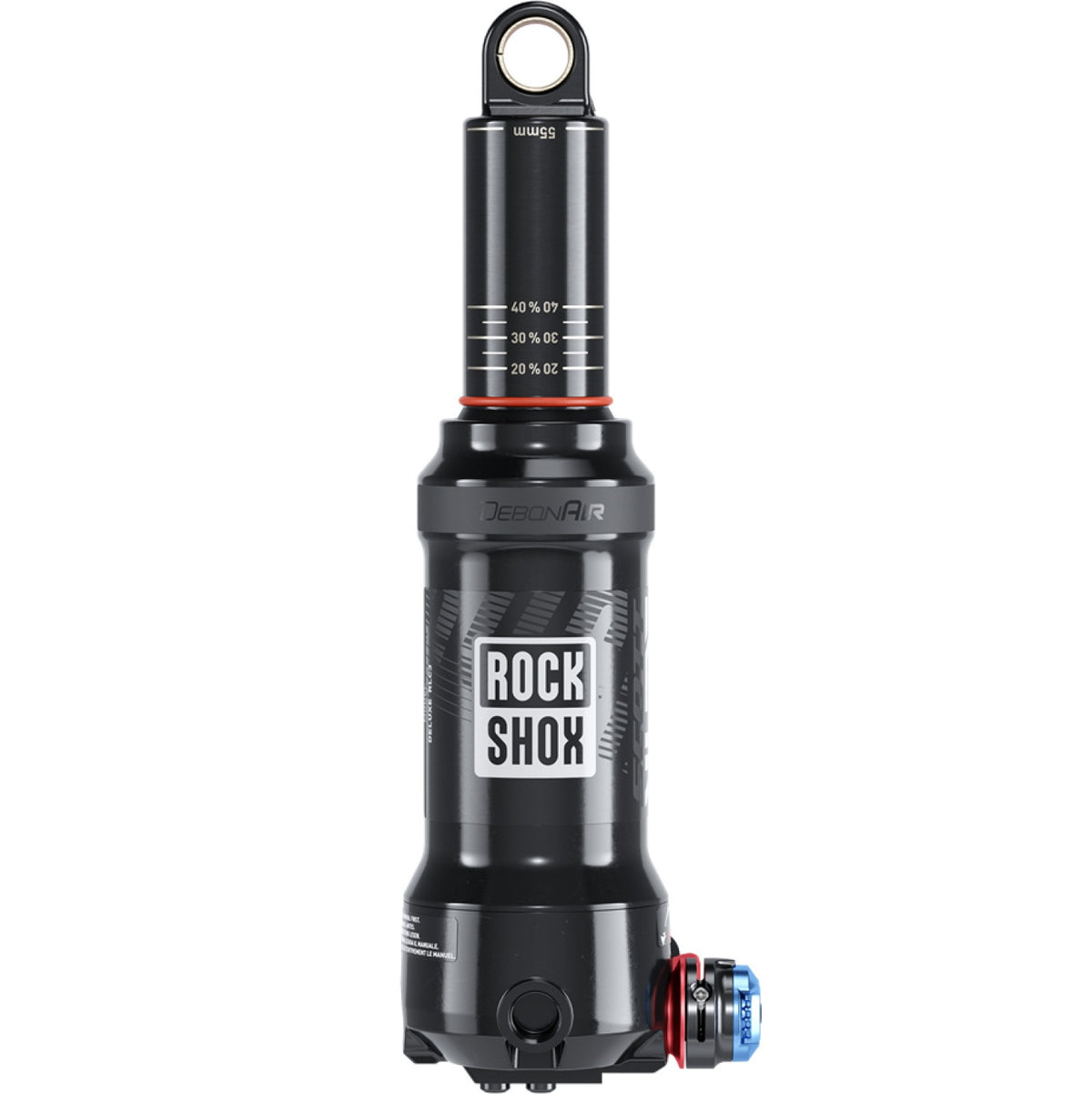 Amortisseur ROCKSHOX DELUXE NUDE RLC3 DEBONAIR 2 Tokens/0 Token Sealhead Mid Reb/Mid Comp pour Scott Ransom
