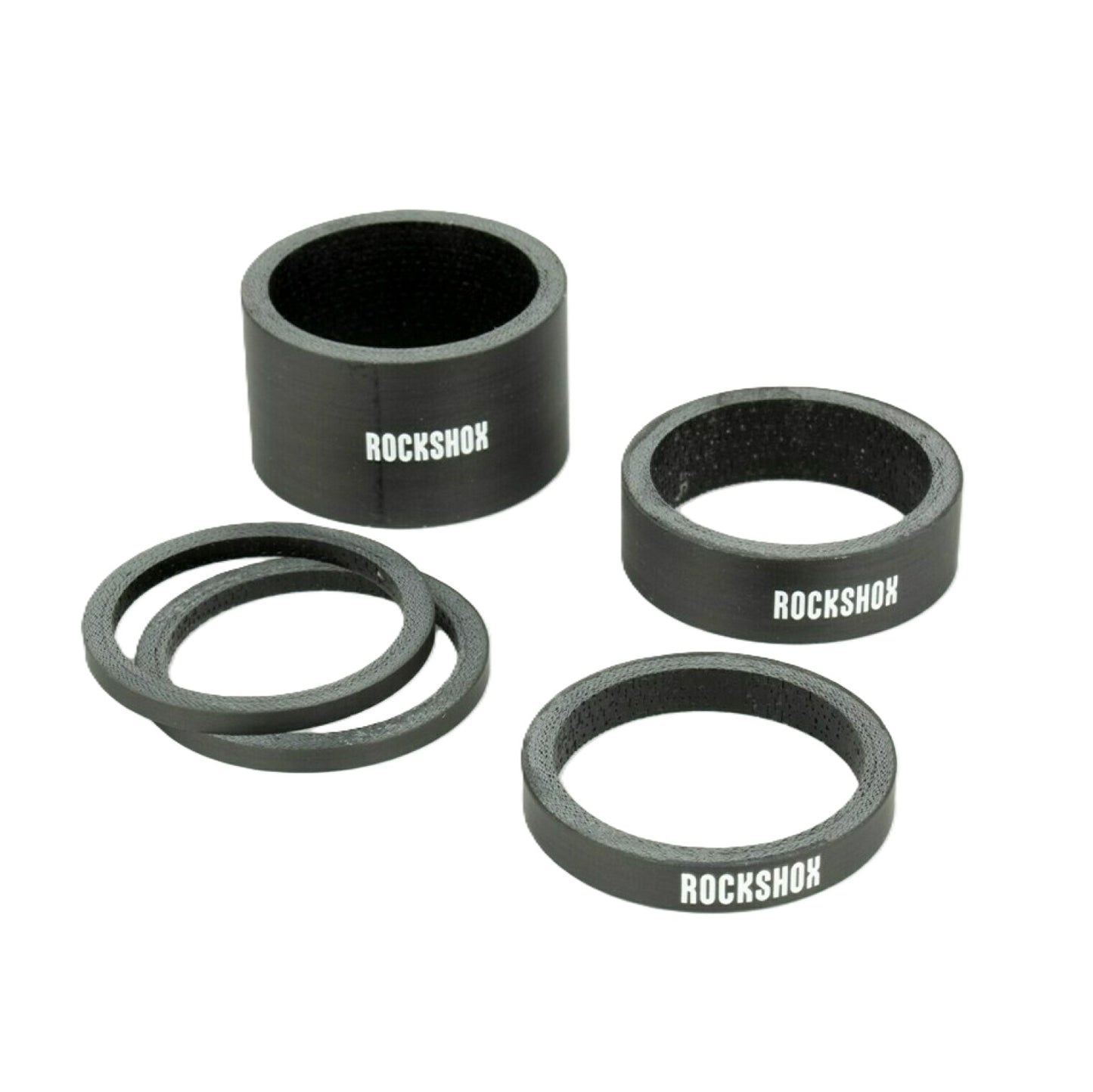 ROCKSHOX UD-afstandsstykker-sæt, kulfiber, 1"1/8, sort