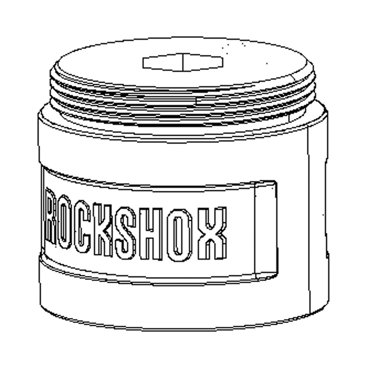 Cales de Volume ROCKSHOX Bottomless Tokens 35mm SOLO AIR/DEBONAIR (x10) pour PIKE/BOXXER B1/LYRIK — illustration technique