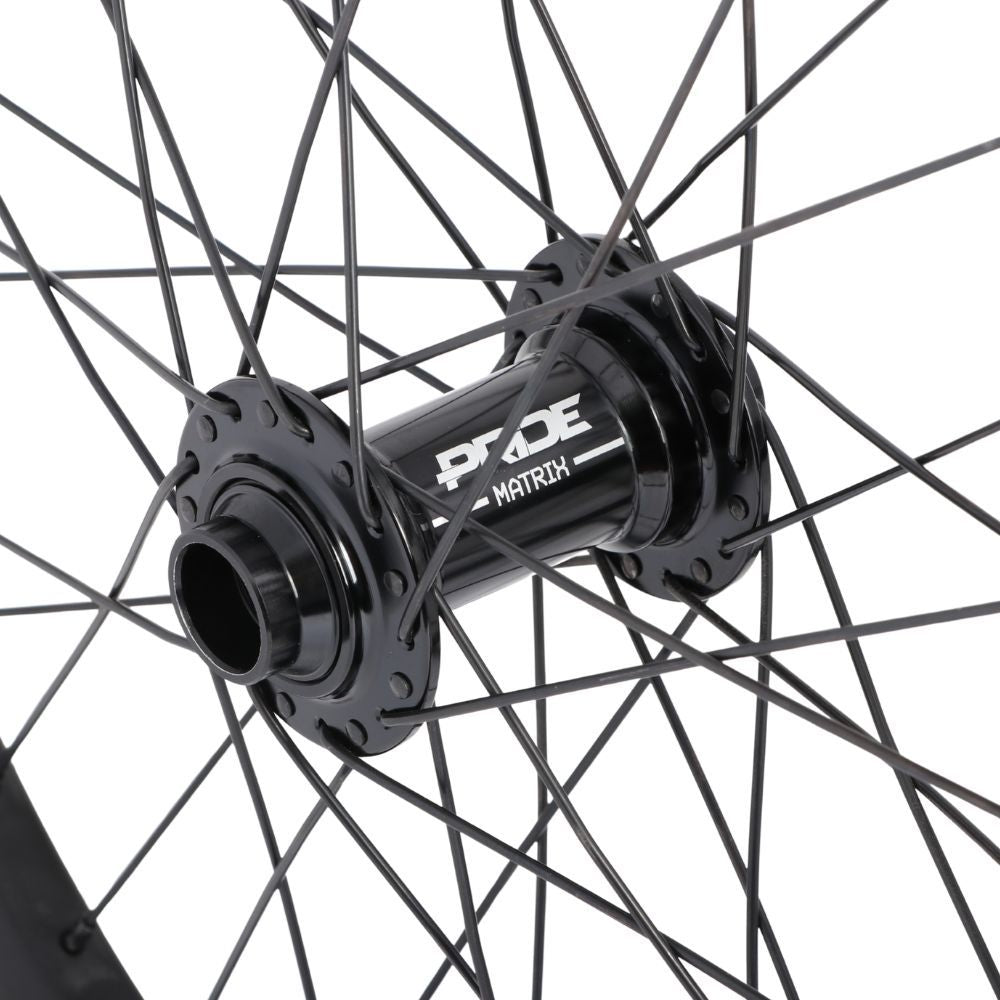 Paire de Roues PRIDE 20" (406mm) Wave Gloss White Matrix Axes 20/15mm Noir