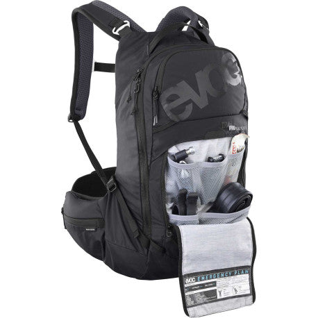 Ryggsäck med ryggstöd EVOC TRAIL PRO BLACKLINE 16 L Svart