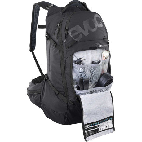 Ryggsäck med ryggstöd EVOC TRAIL PRO BLACKLINE 26 L Svart