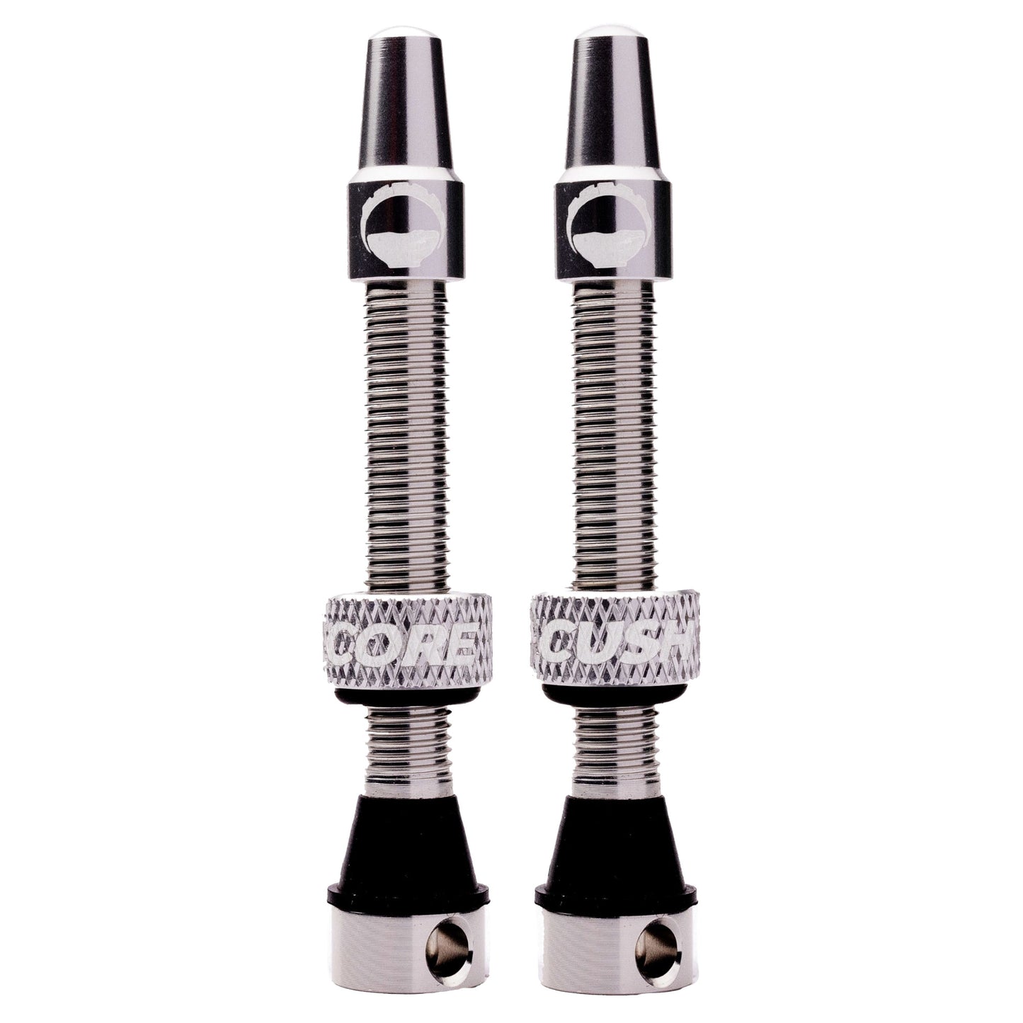 Paire de Valves Tubeless CUSHCORE 44 mm Argent