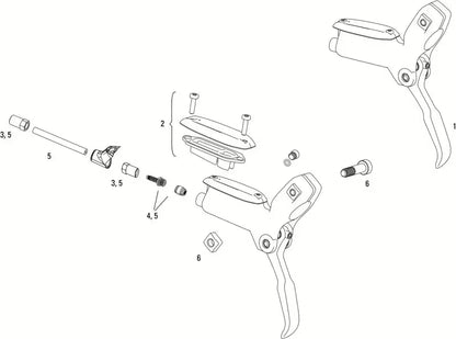 Levier de Frein SRAM LEVEL Aluminium Noir Sans Durite