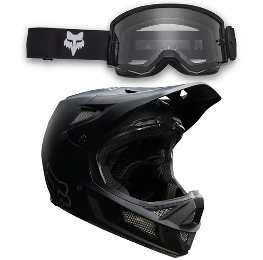 Combo FOX  : Casque VTT RAMPAGE COMP MIPS + Masque FOX MAIN CORE Noir 2024