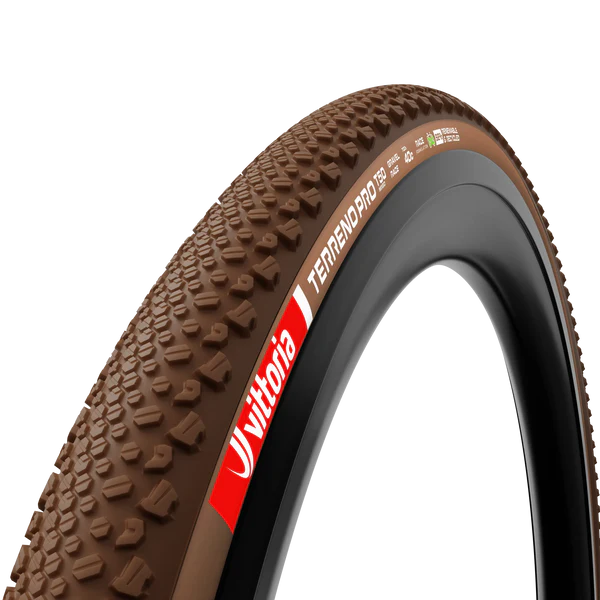 Pneu VITTORIA TERRENO PRO T50 Mixed Gravel Race 700x40c Tubeless Ready Souple Marron