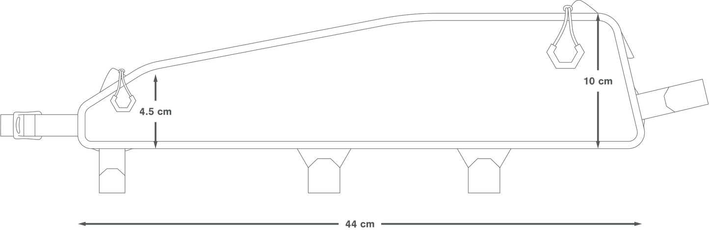 APIDURA RACING LONG TOP TUBE PACK 2 L Torba na ramę czarna
